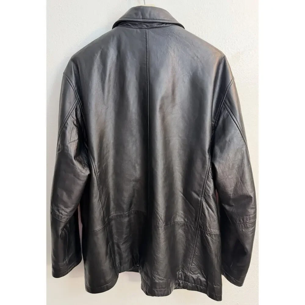 Black Leather Bomber Jacket Vintage